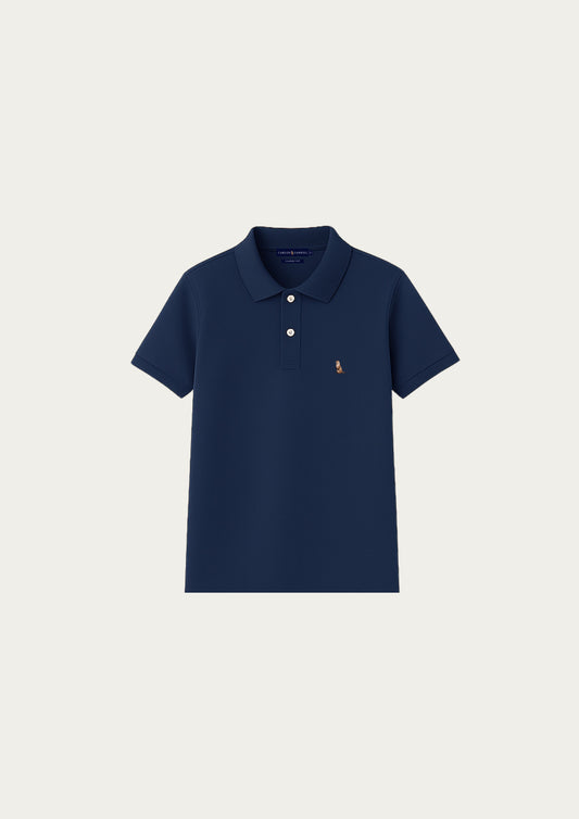 Navy Classic Fit Men's Cotton Polo