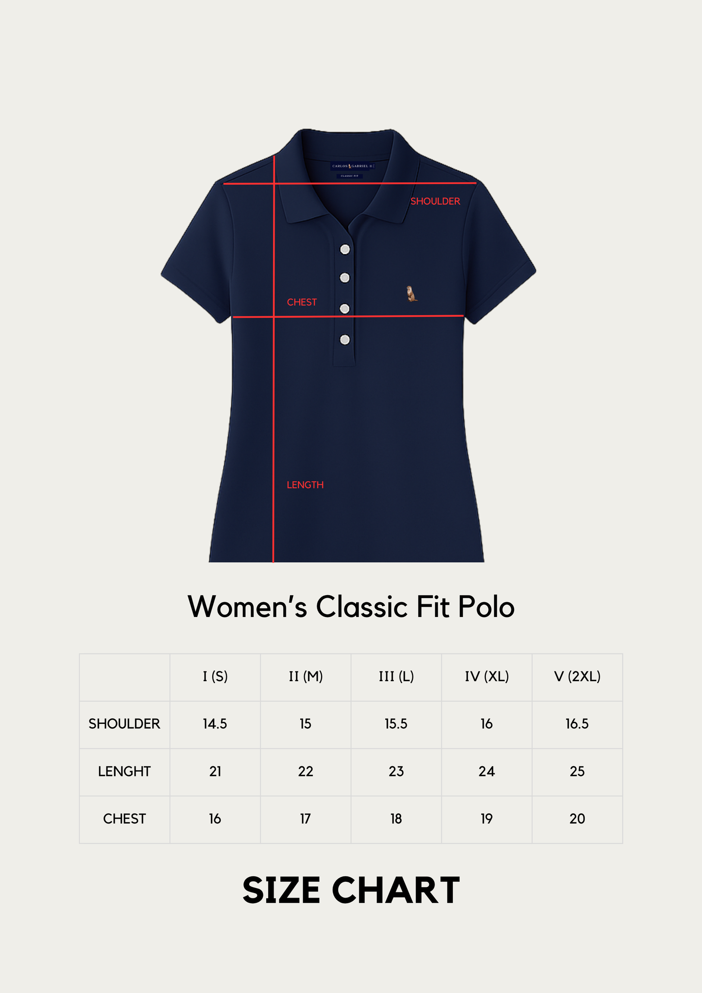 Navy Classic Fit Women's Cotton Polo