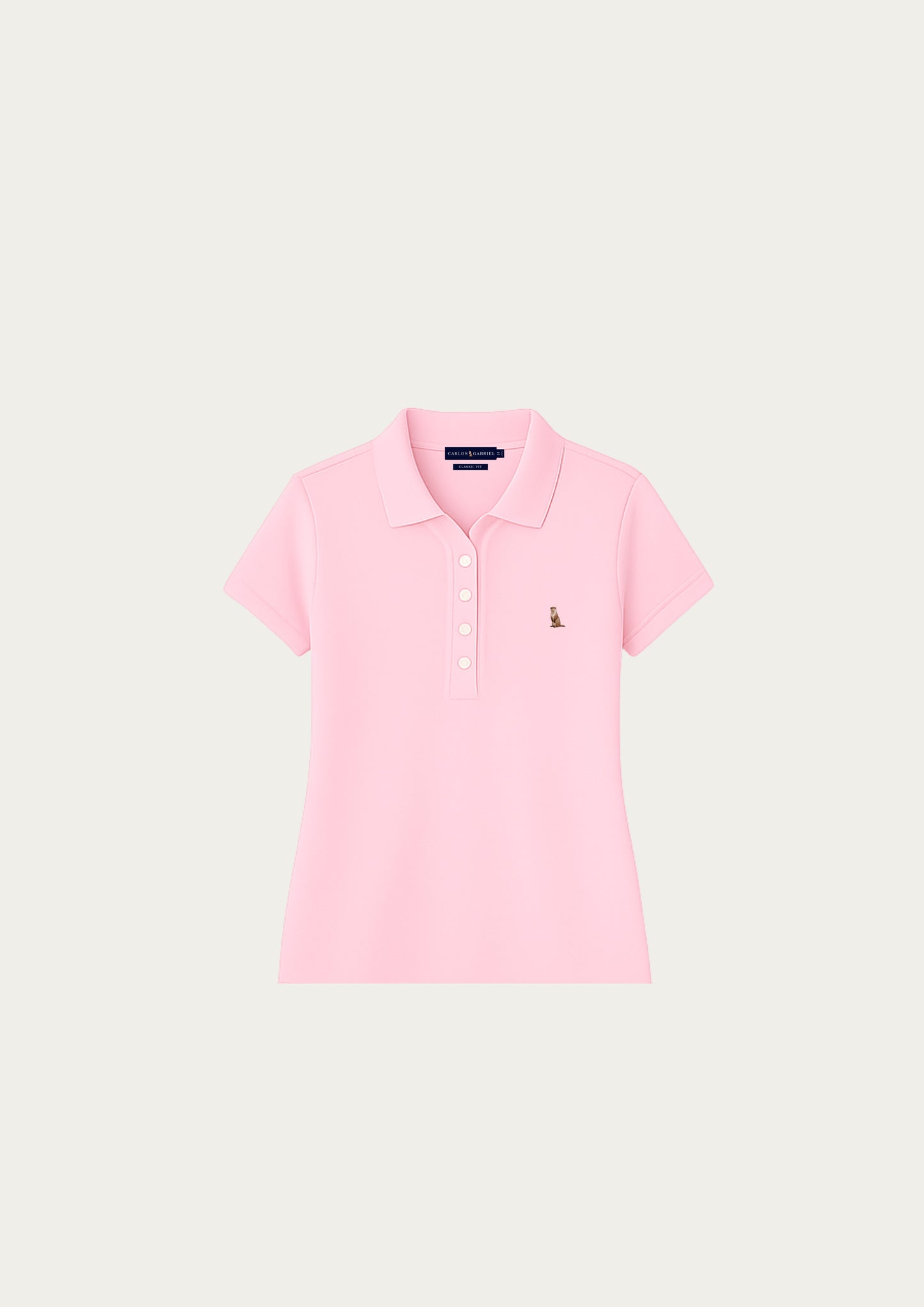 Baby Pink Classic Fit Women's Cotton Polo