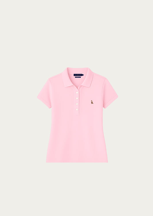 Baby Pink Classic Fit Women's Cotton Polo